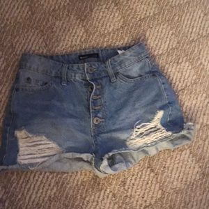 ripped jean shorts